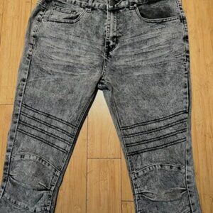 Mens Denim & Rivets acid wash style jeans.